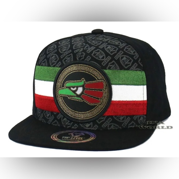 🧢🇲🇽MEXICAN Hat Hecho En Mexico Aguila Eagle Snapback Cotton Flat Bill Basebal - Picture 3 of 7